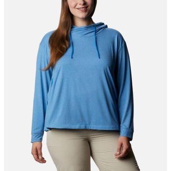 Columbia PFG Slack Water Knit Plus Size, Sudaderas Con Capucha Azur Azules Para Mujer | 405318-RVK